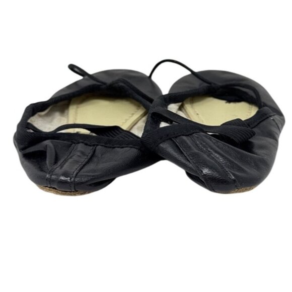 Danshuz Child Split Sole Leather Ballet Shoes Black Size 7M - Picture 4 of 6